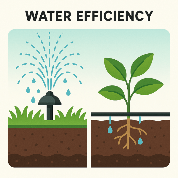 Drip Irrigation vs. Traditional Sprinklers Drip Irrigation vs. Traditional Sprinklers