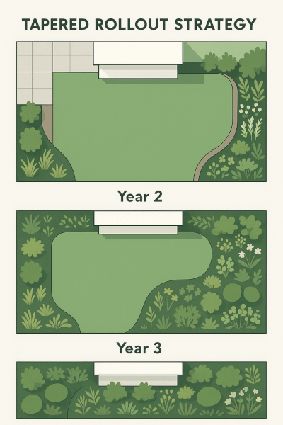 Phased Tapered Rollout Strategy for Lawn Conversion Phased Tapered Rollout Strategy for Lawn Conversion